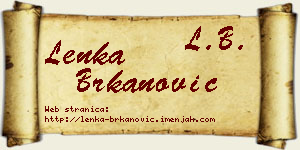 Lenka Brkanović vizit kartica